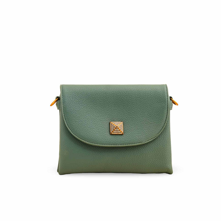 Green Women Formal Shoulder Bag P36377