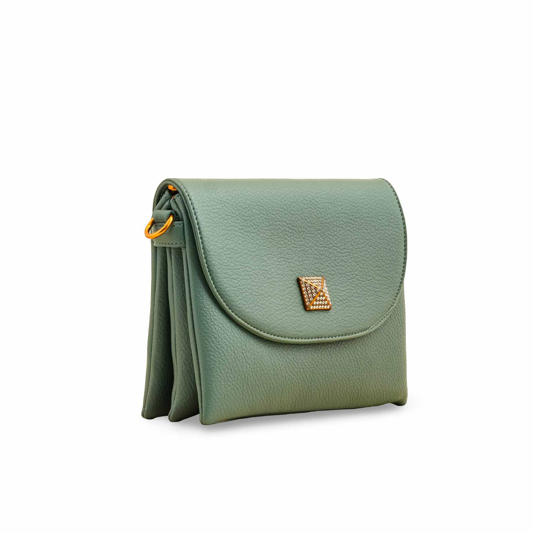 Green Women Formal Shoulder Bag P36377