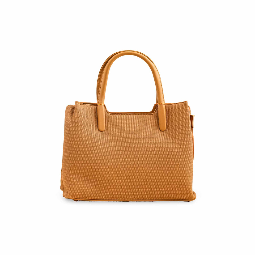 Khaki Formal Hand Bag For Ladies P36378