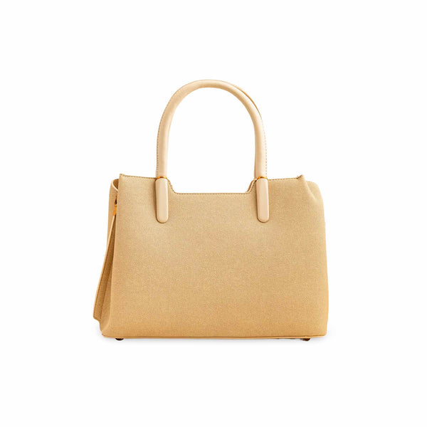 Beige Formal Hand Bag For Ladies P36378