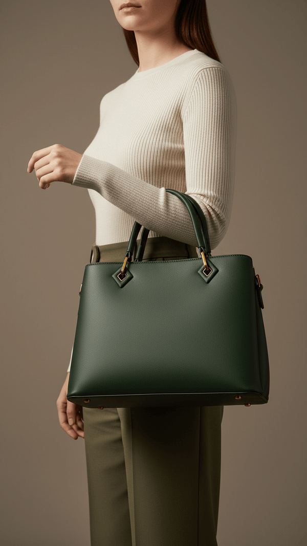 Green Formal Hand Bag P36379