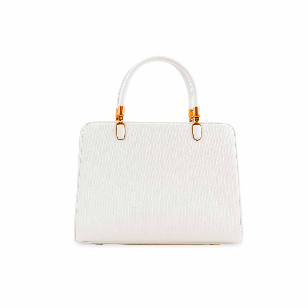 White Formal Hand Bag P36380