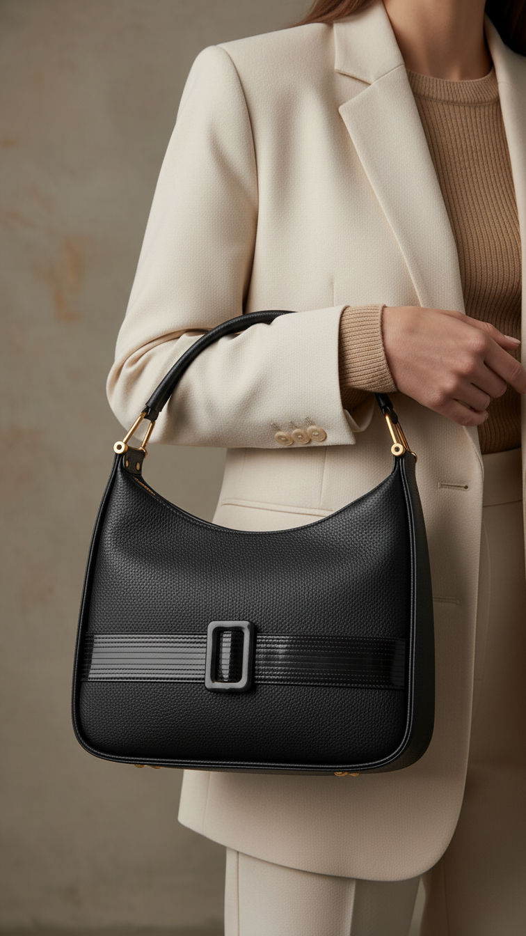 Black Formal Shoulder Bag P36382