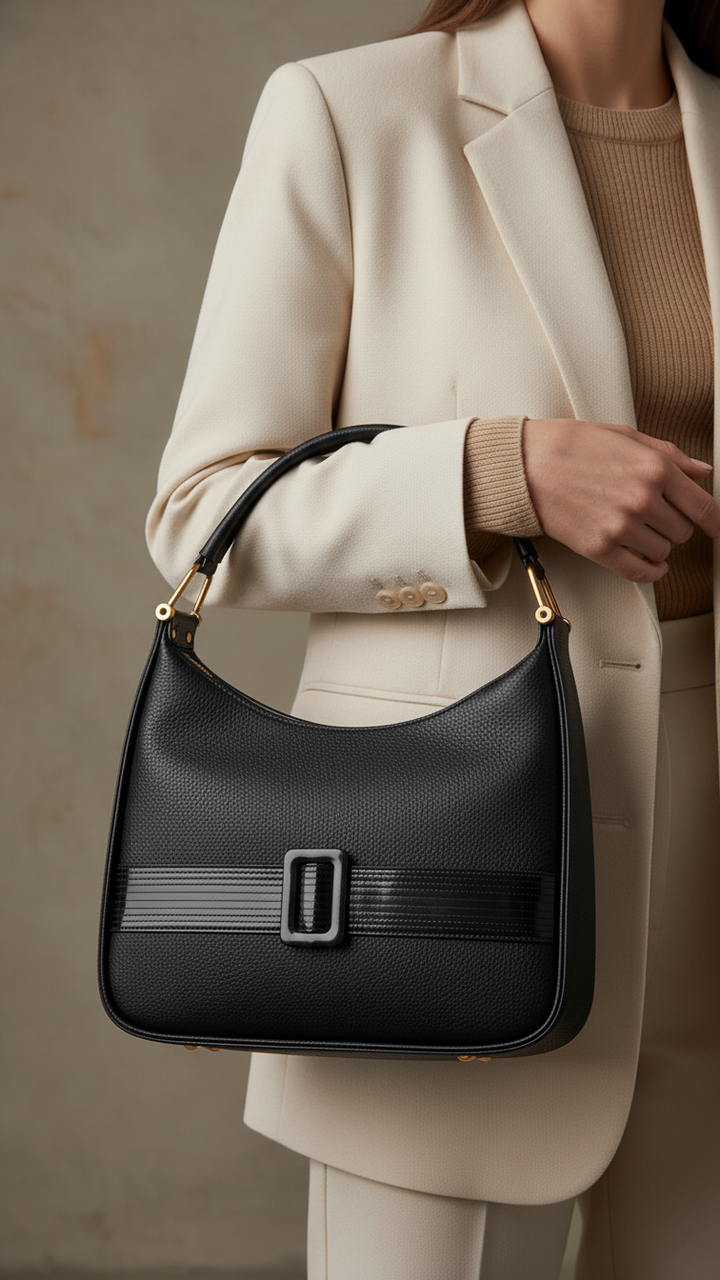 Black Formal Shoulder Bag P36382