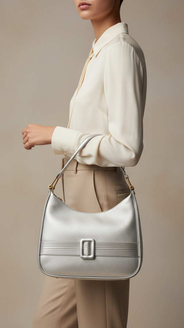 Silver Formal Shoulder Bag P36382