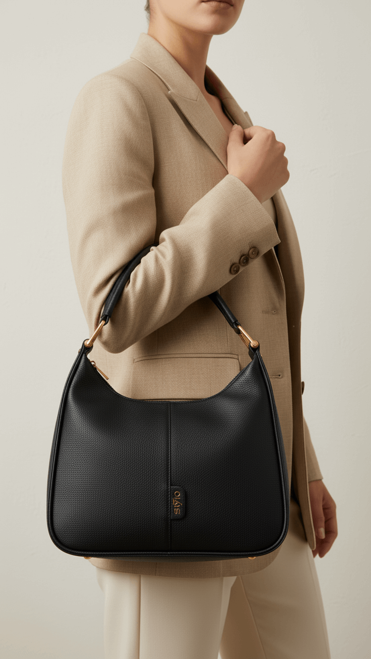 Black Formal Shoulder Bag P36383