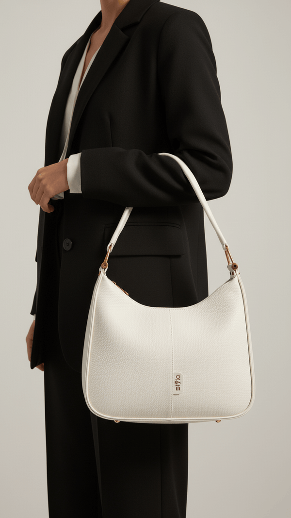White Formal Shoulder Bag P36383