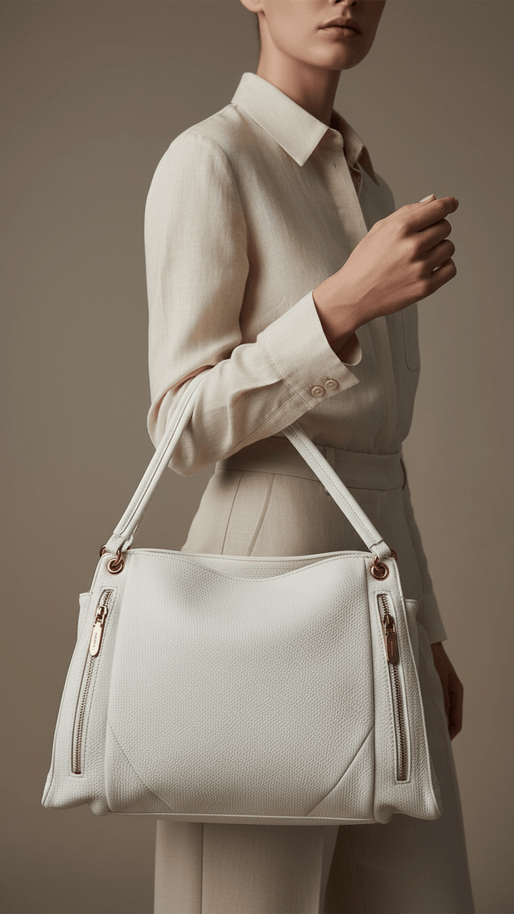 White Formal Shoulder Bag P36384