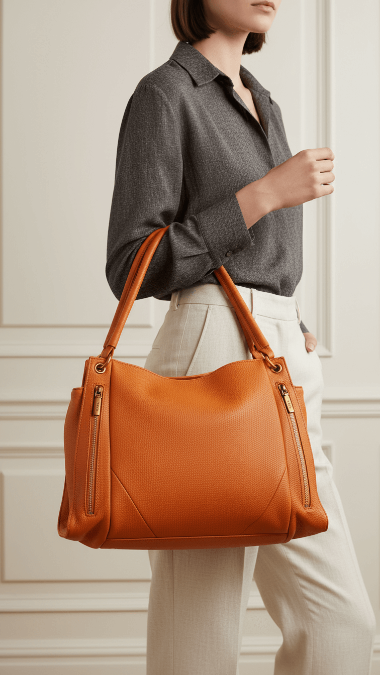 Orange Formal Shoulder Bag P36384
