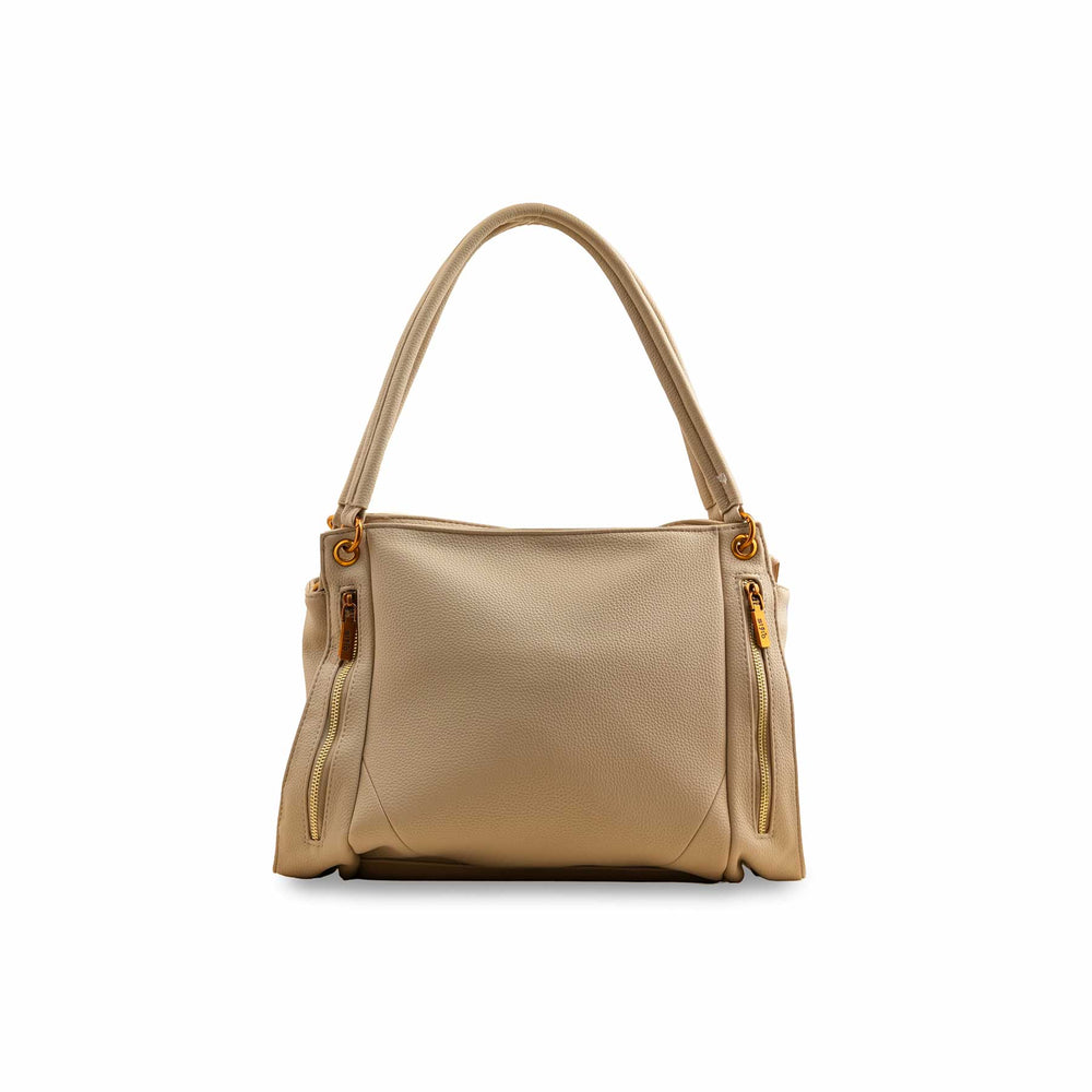 Beige Formal Shoulder Bag P36384