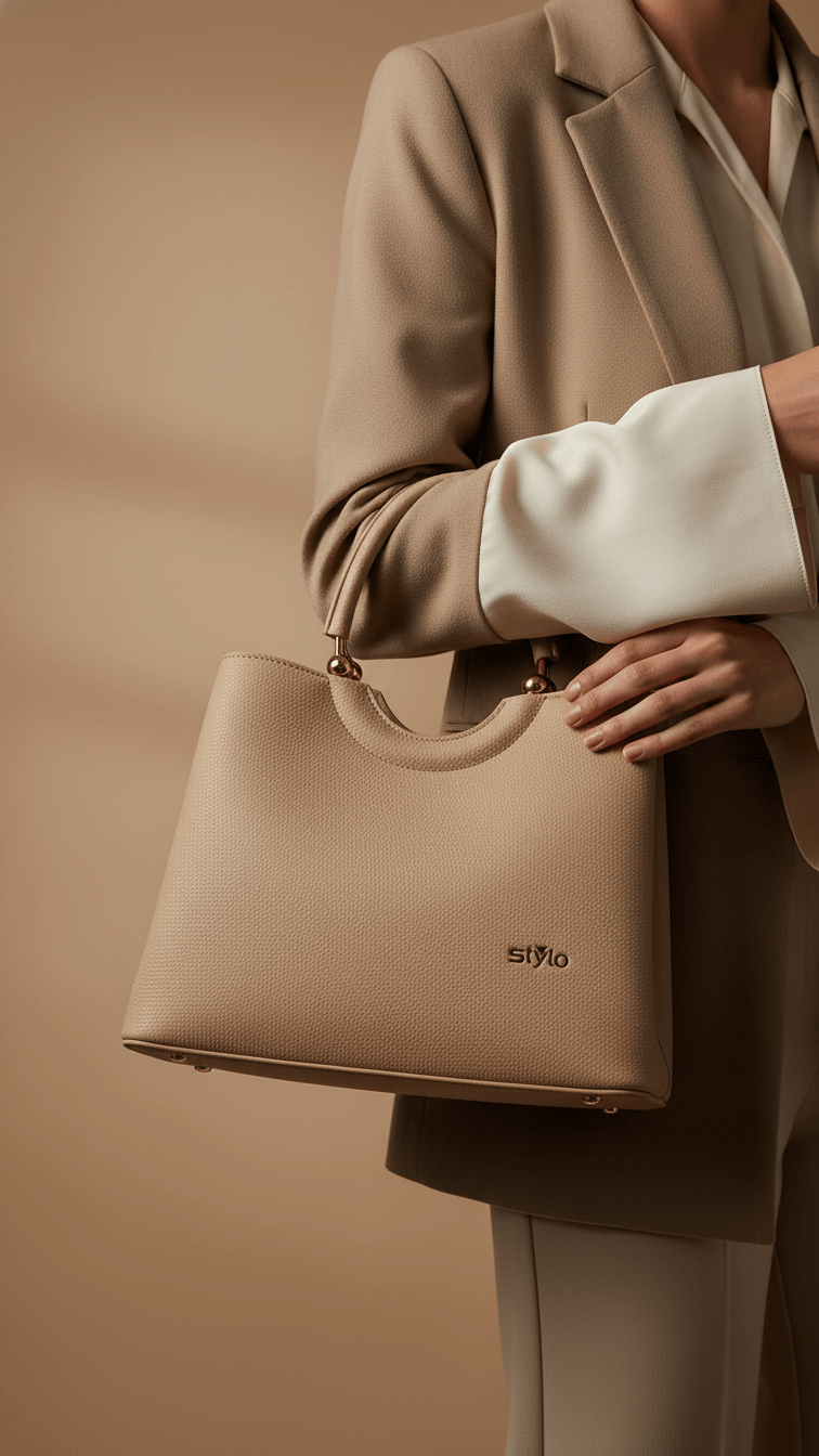 Beige Formal Hand Bag P36385