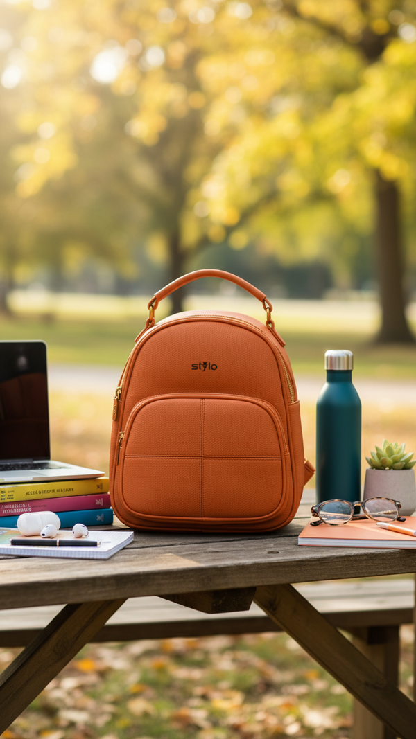 Orange Casual Backpack P36389