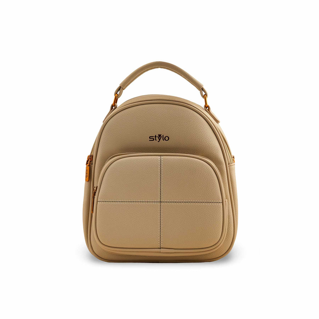 Beige Casual Back Pack P36389