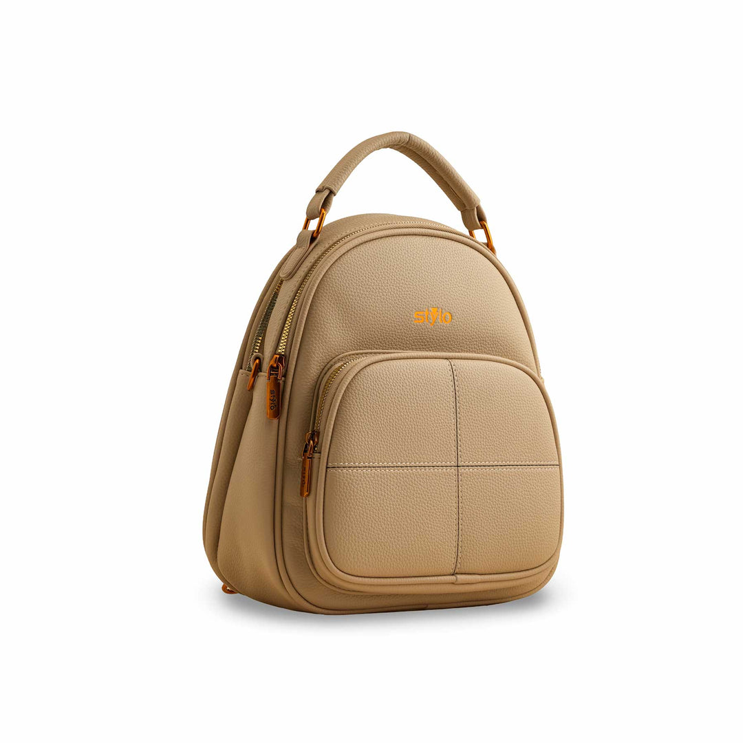 Beige Casual Back Pack P36389