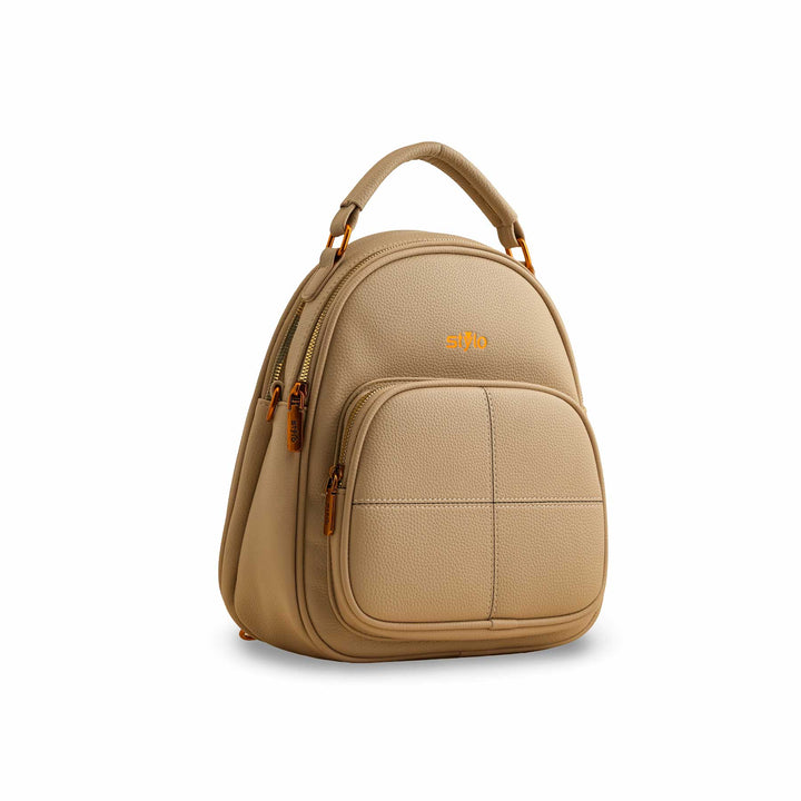 Beige Casual Back Pack P36389