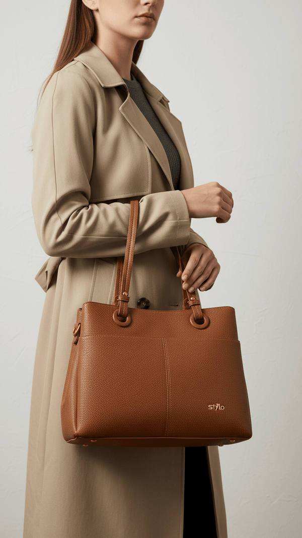 Brown Formal Shoulder Bag P36390