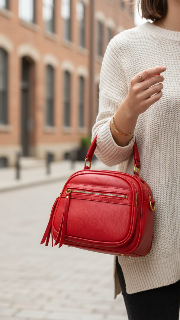 Red Casual Shoulder Bag P36391