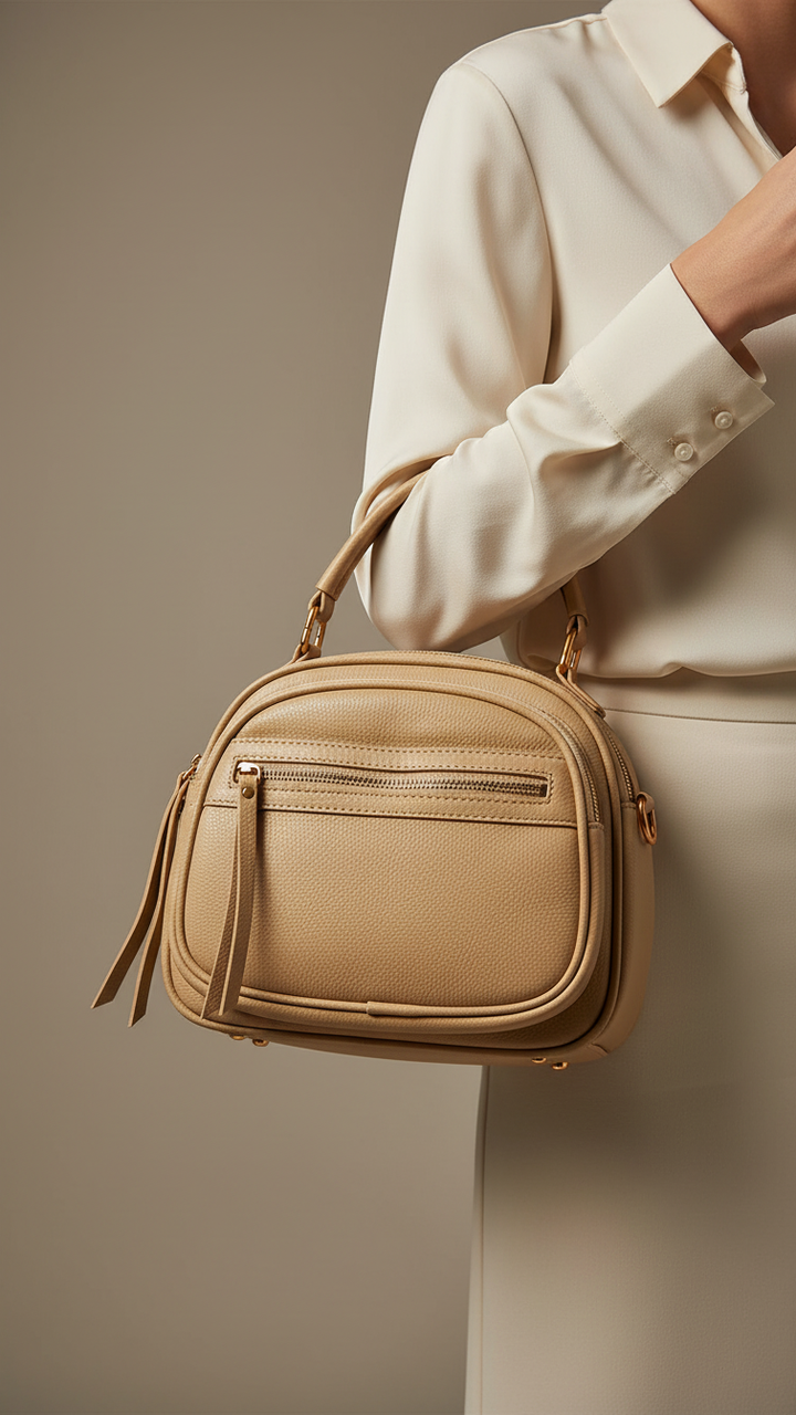 Khaki Formal Shoulder Bag P36391