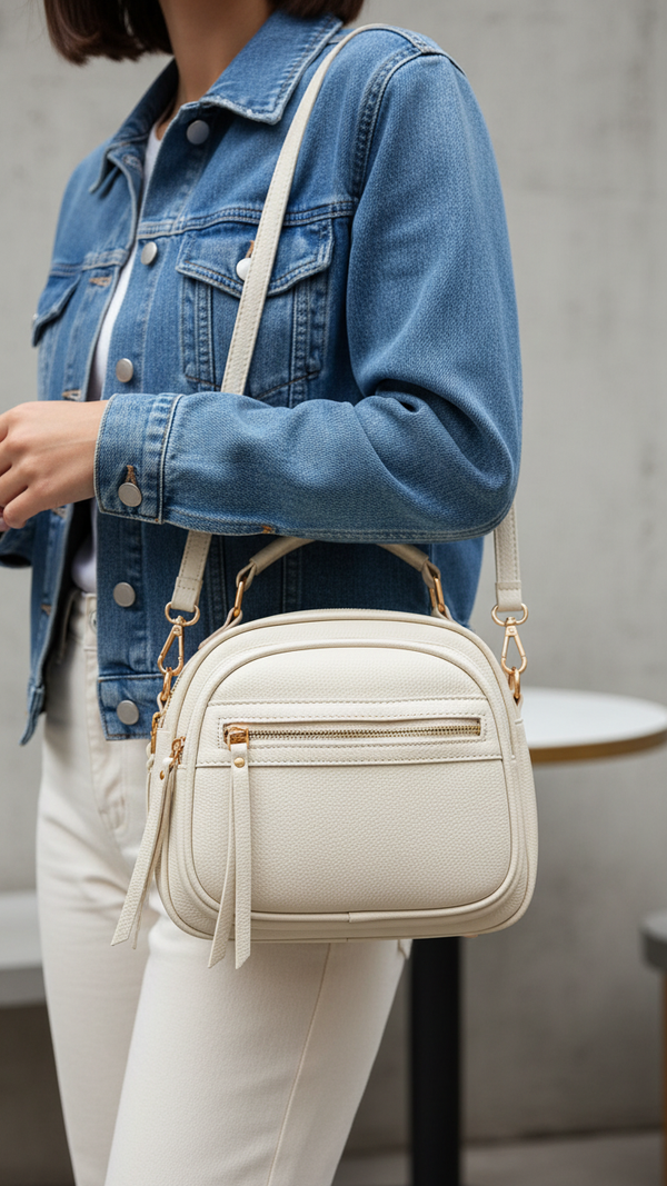 Beige Casual Shoulder Bag P36391