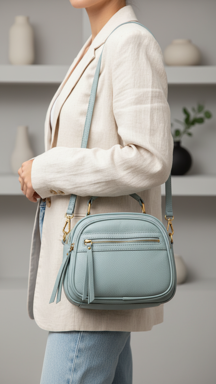 Sky Blue Casual Shoulder Bag P36391