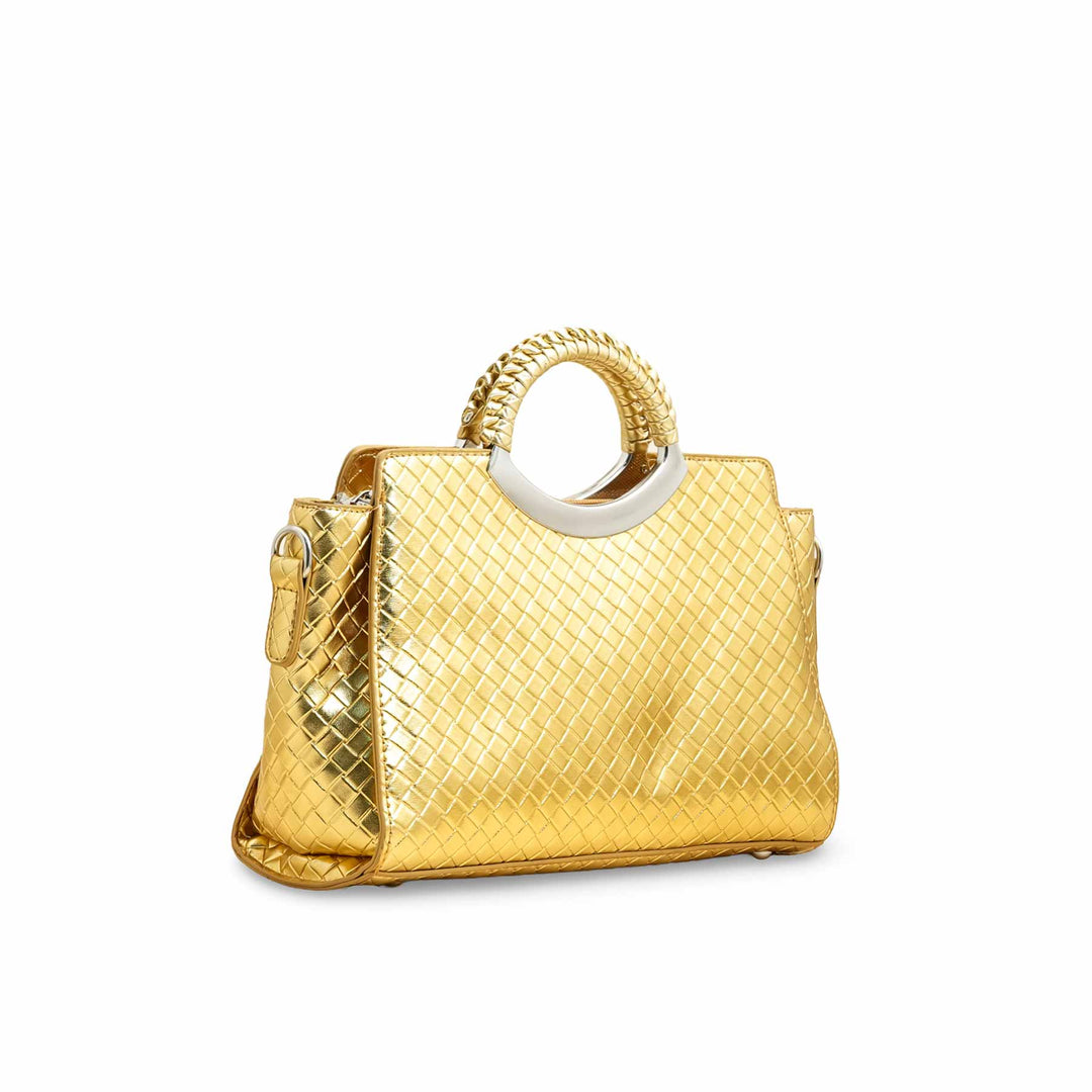 Golden Formal Hand Bag P36394