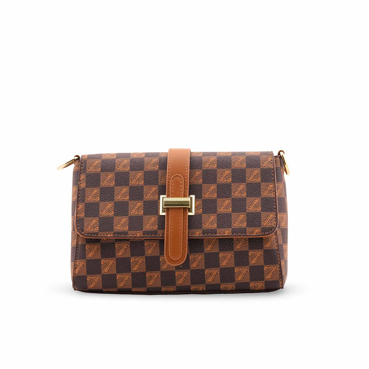 Brown Formal Shoulder Bag For Ladies P36417