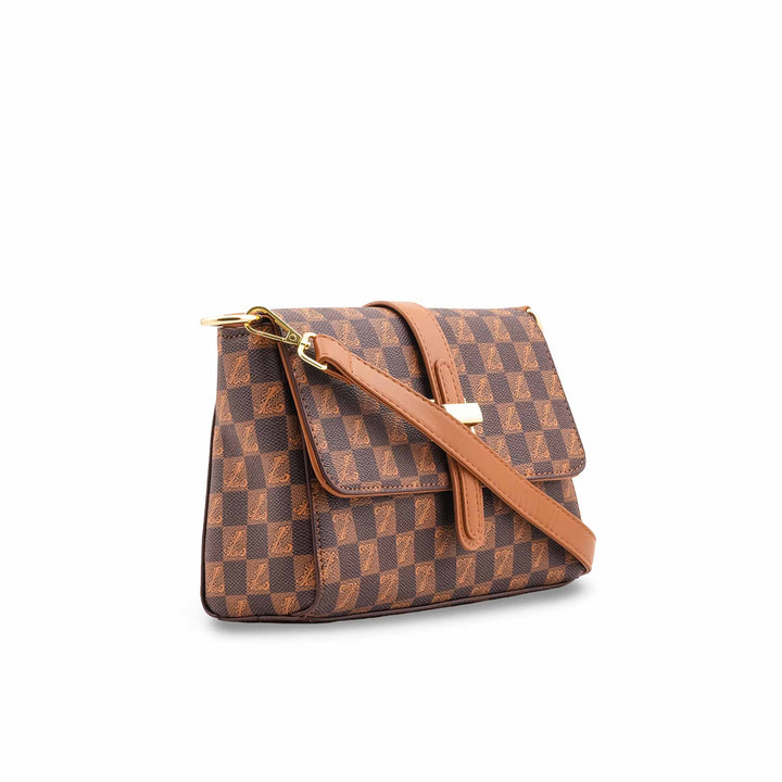 Brown Formal Shoulder Bag For Ladies P36417