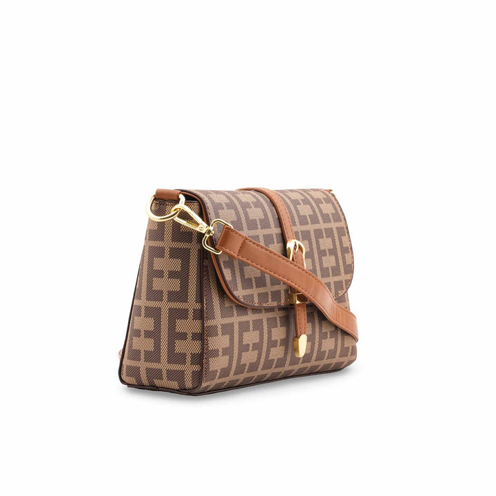 Beige Formal Shoulder Bag For Women P36418