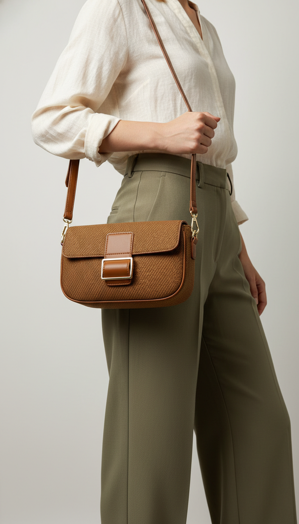 Brown Formal Shoulder Bag For Women P36419