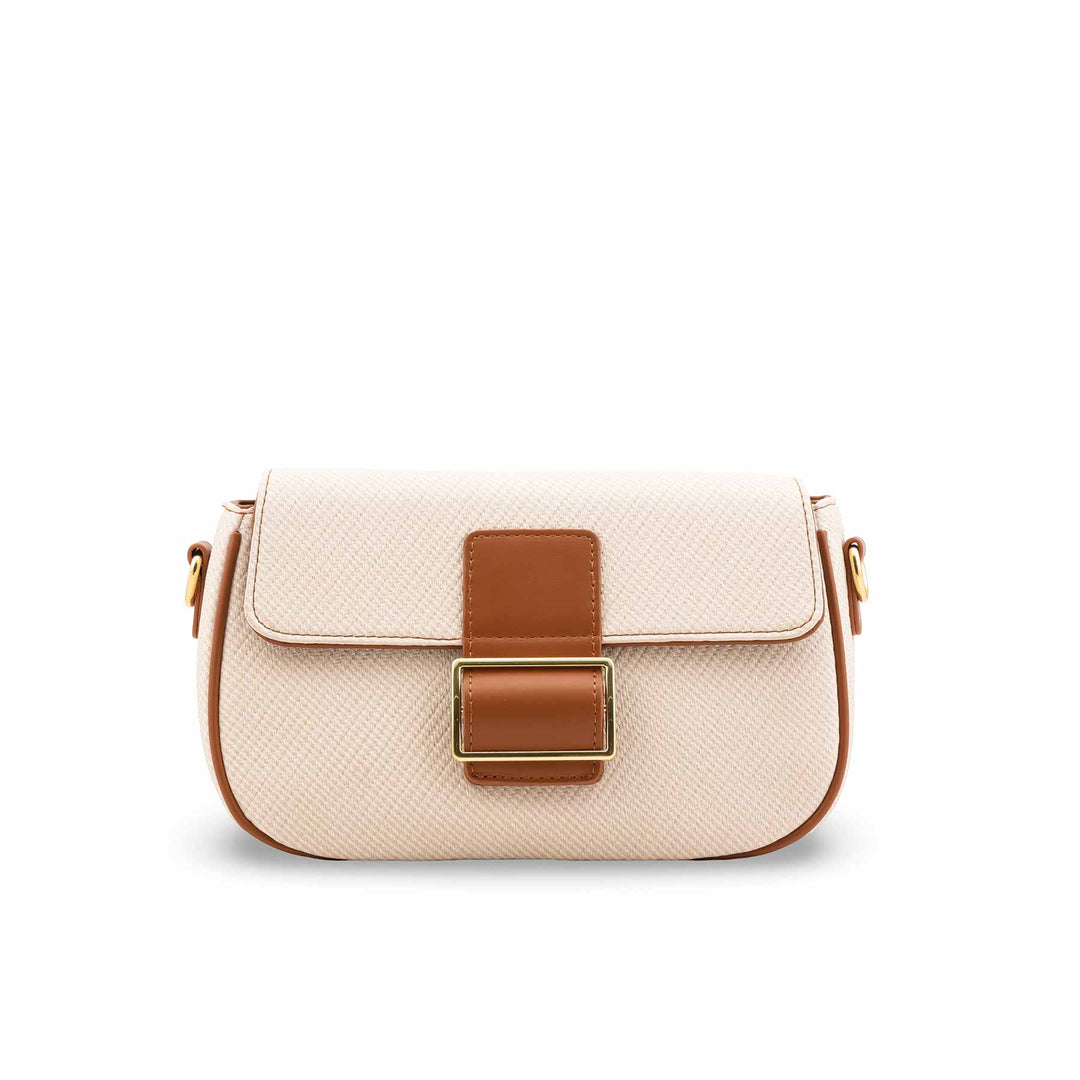 White Formal Shoulder Bag For Women P36419