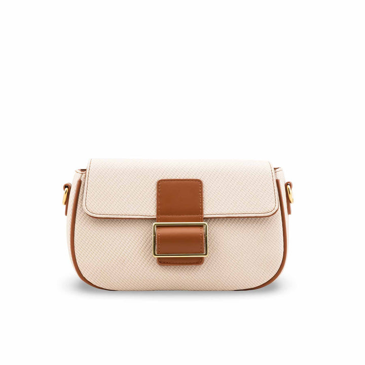 White Formal Shoulder Bag For Women P36419