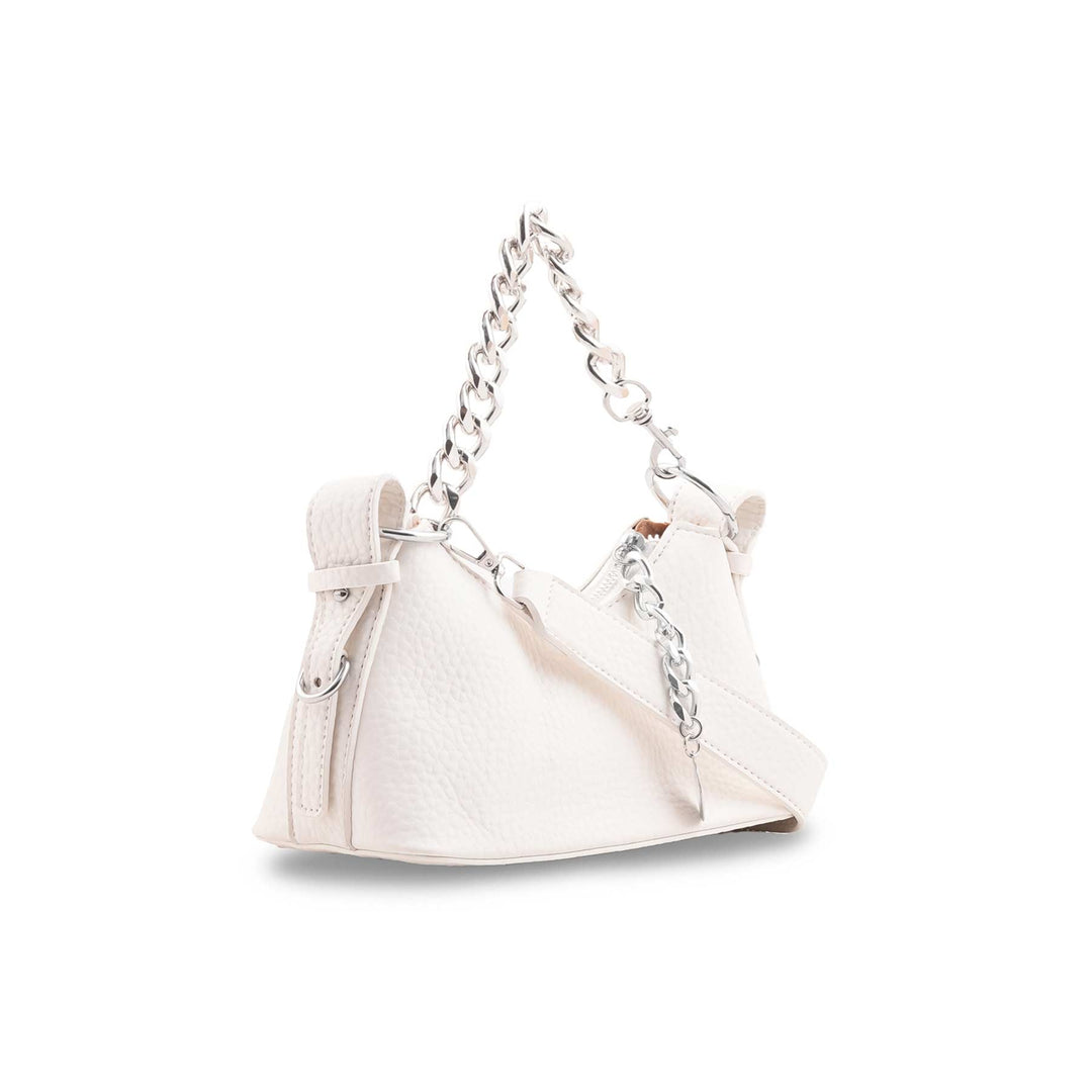 Cream Formal Shoulder Bag For Women P36422