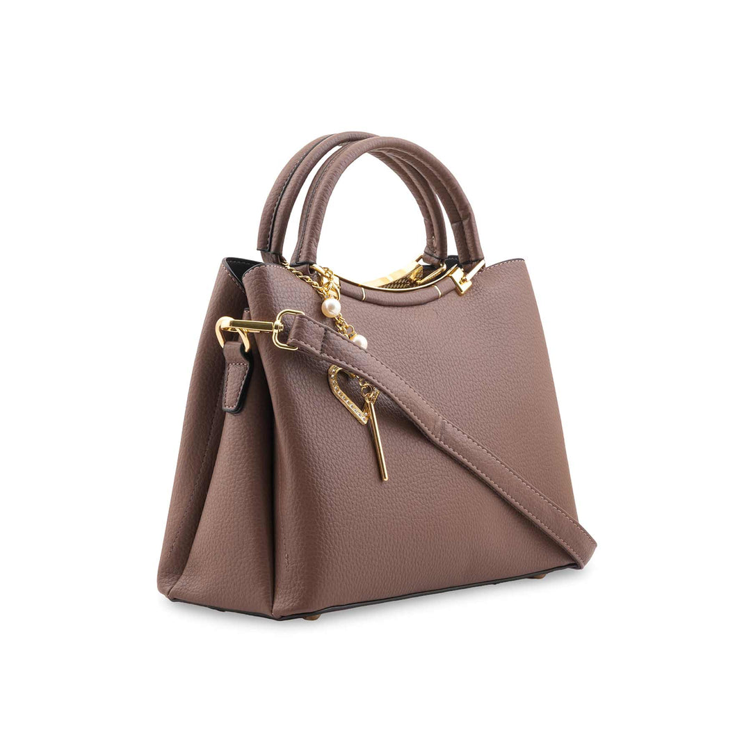 Khaki Formal Hand Bag For Women P36441