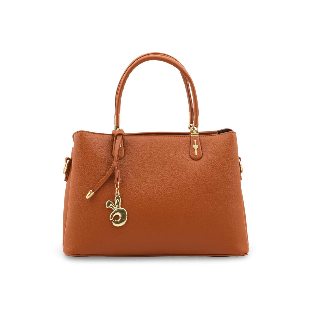 Mustard Formal Hand Bag For Women P36442