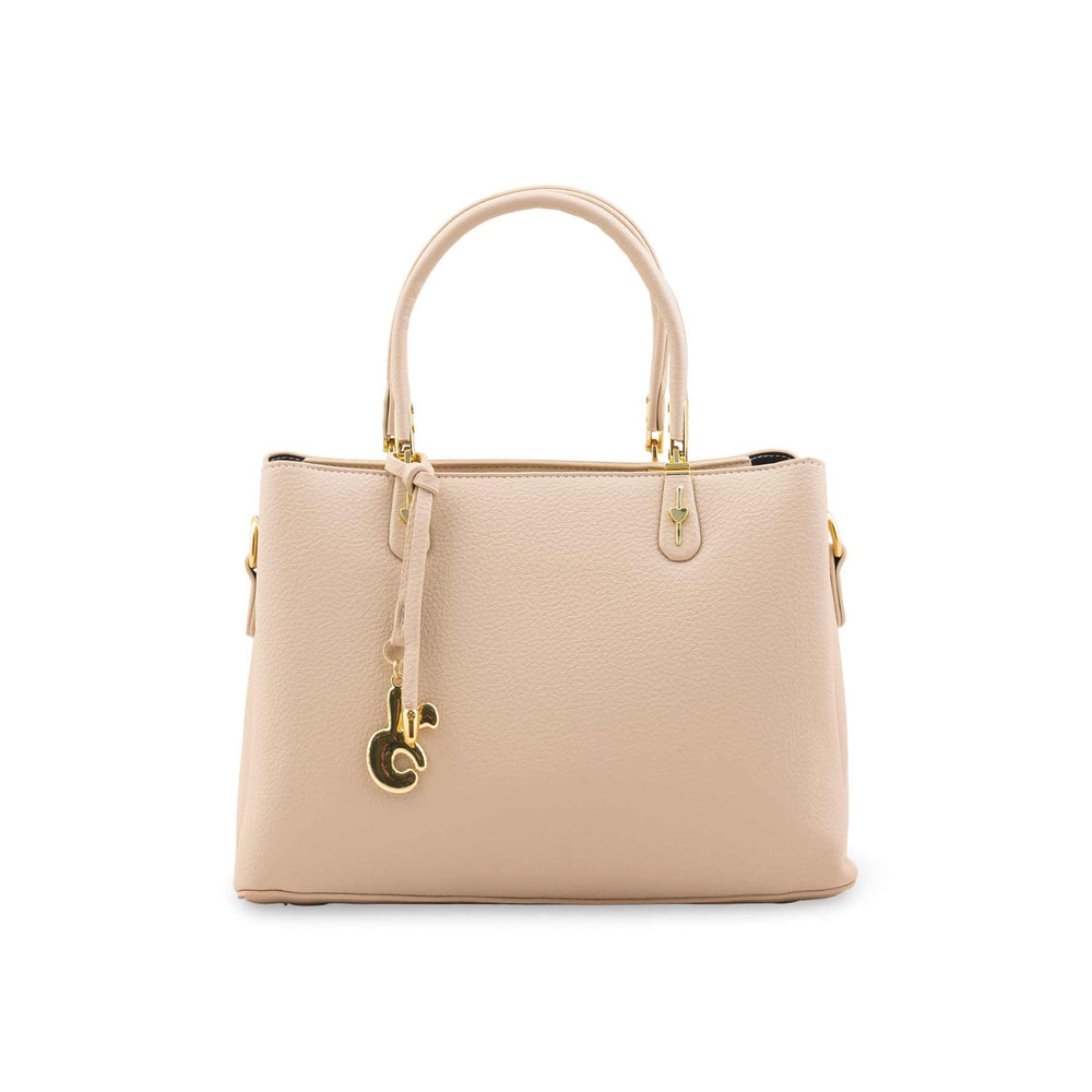 Cream Formal Hand Bag For Women P36442
