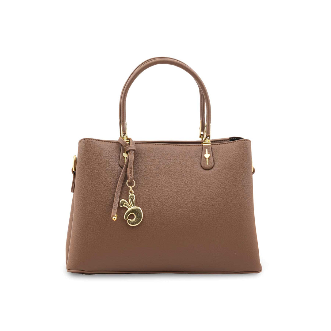Beige Formal Hand Bag For Women P36442