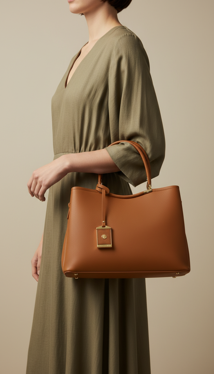 Brown Formal Hand Bag For Ladies P36444