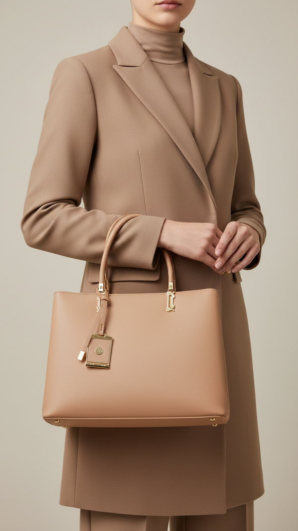 Fawn Formal Hand Bag For Ladies P36444