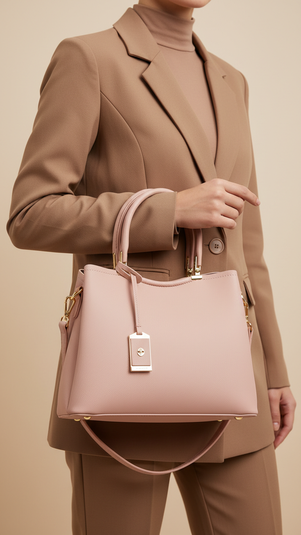 Pink Formal Hand Bag For Ladies P36444