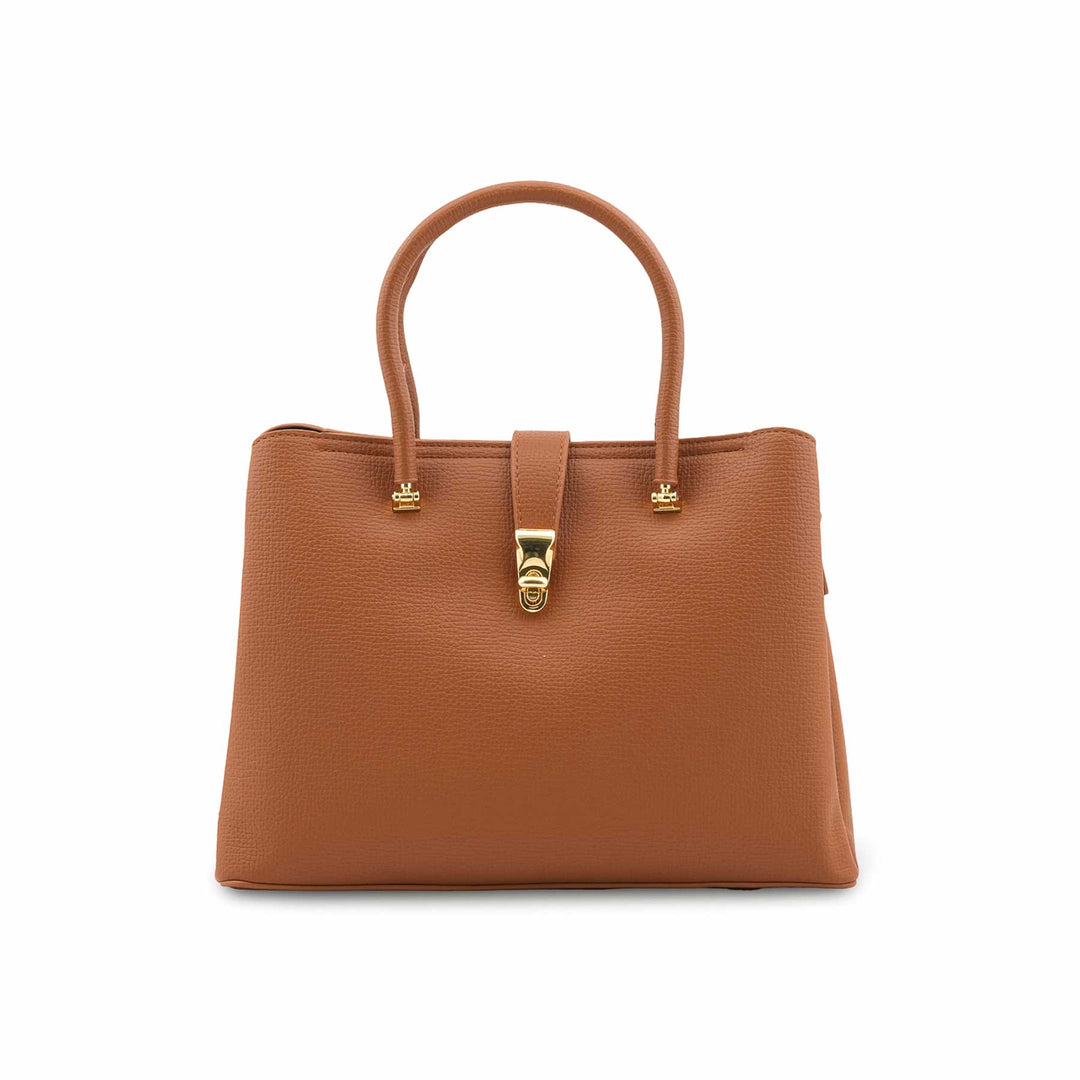 Mustard Formal Hand Bag For Ladies P36445