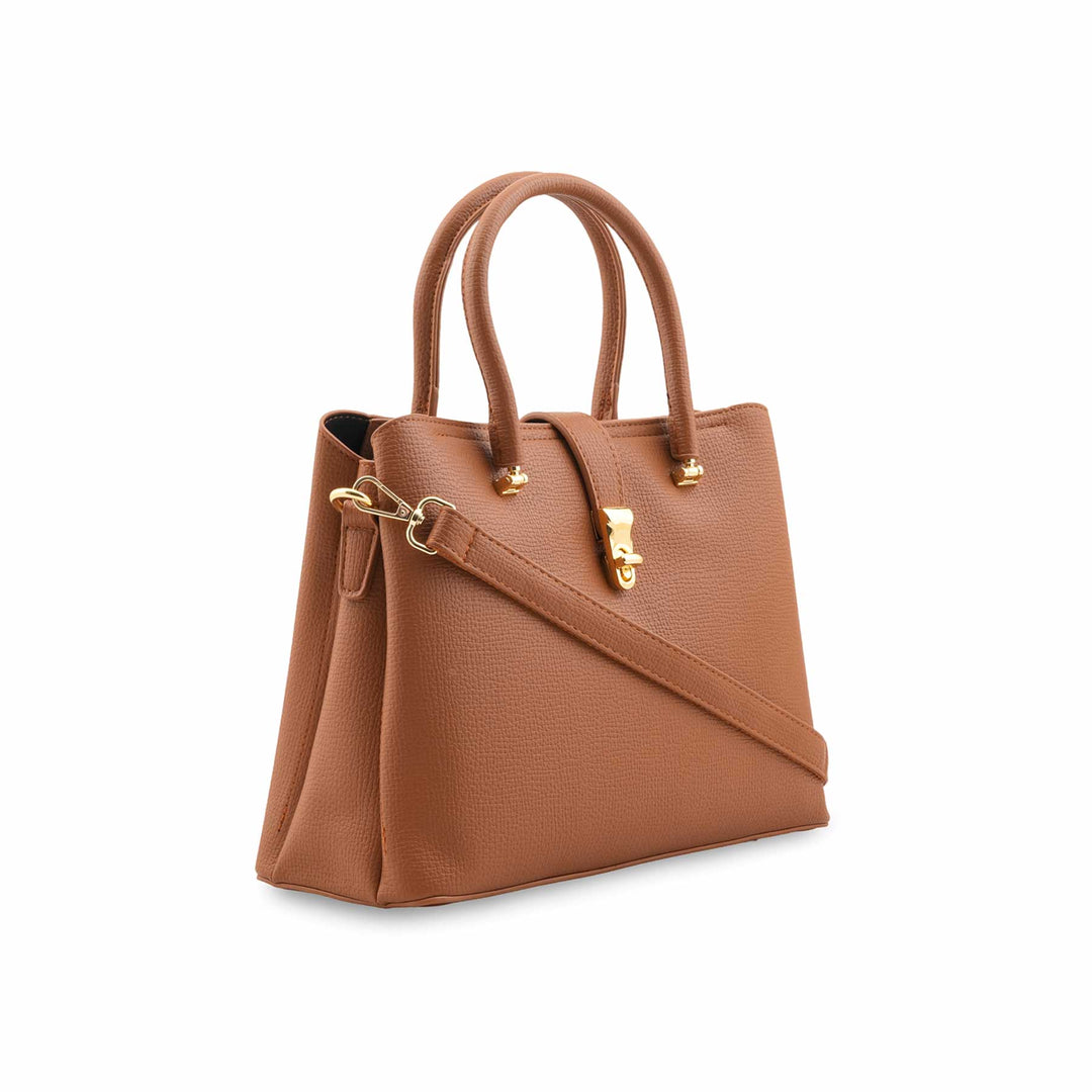 Mustard Formal Hand Bag For Ladies P36445