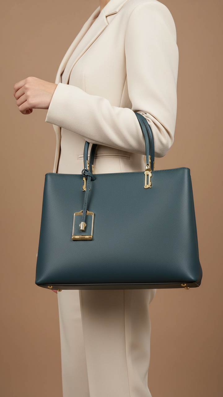 Blue Formal Hand Bag For Ladies P36446