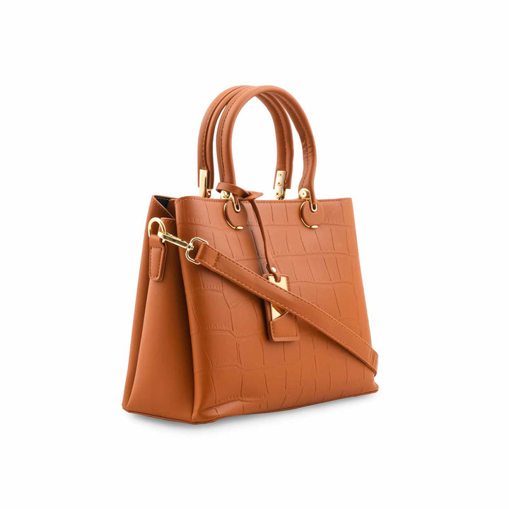 Mustard Formal Hand Bag For Women P36447