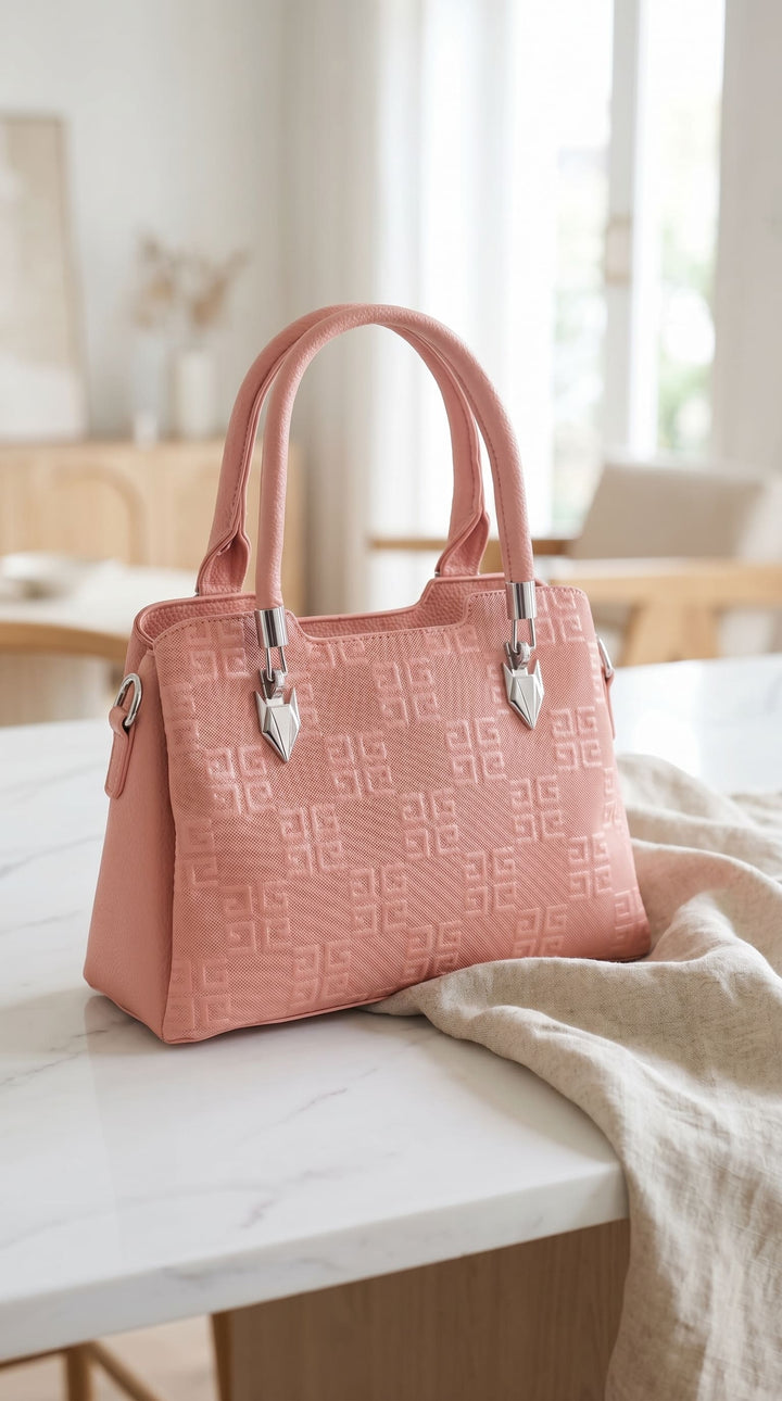 Pink Formal Hand Bag For Ladies P36448