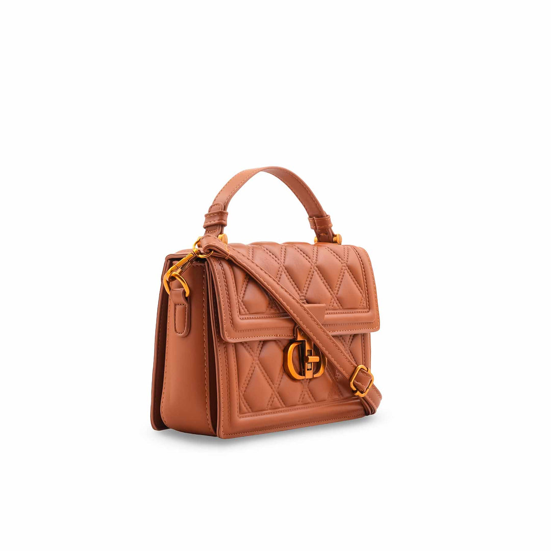 Mustard Formal Shoulder Bag For Women P36449