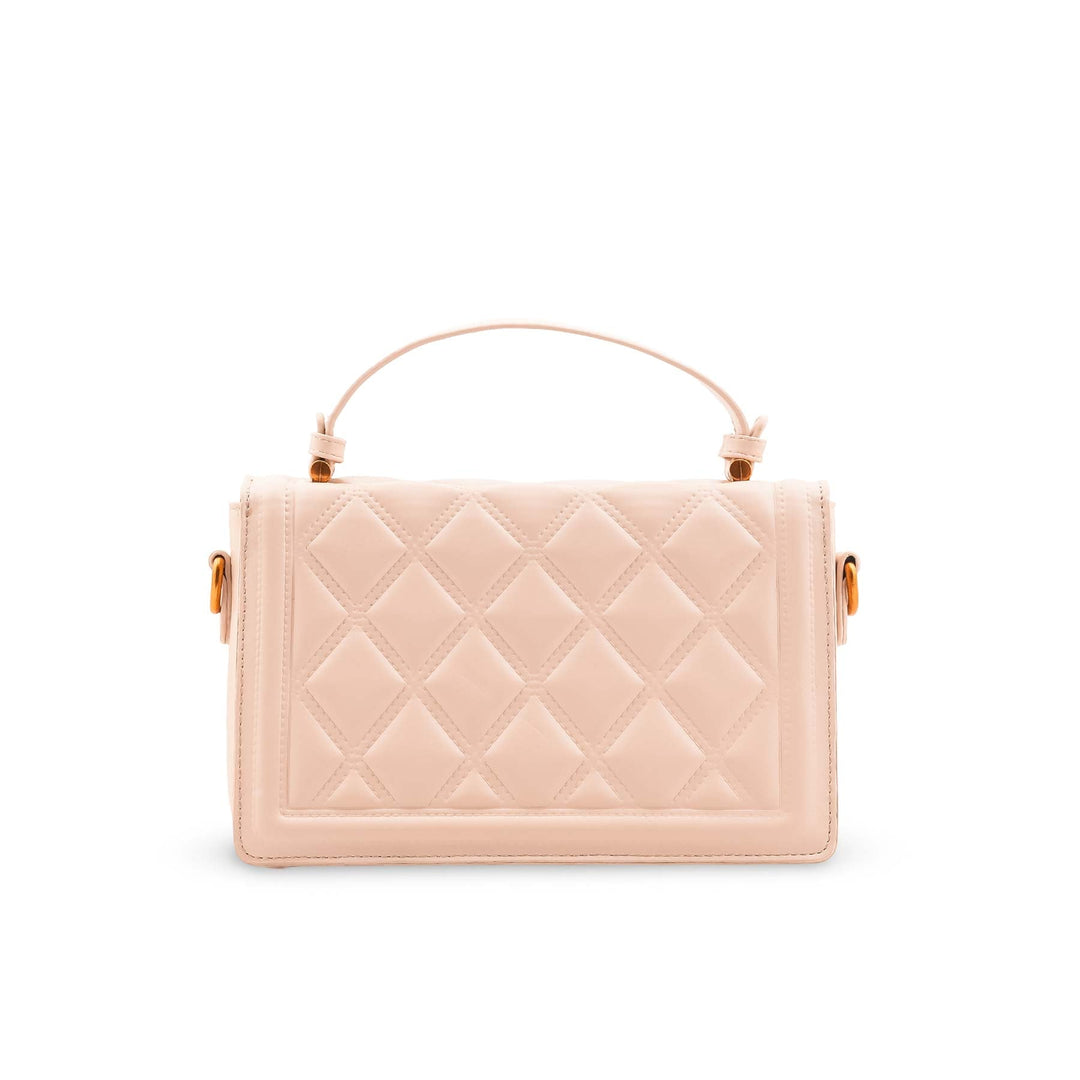 Beige Formal Shoulder Bag For Women P36449