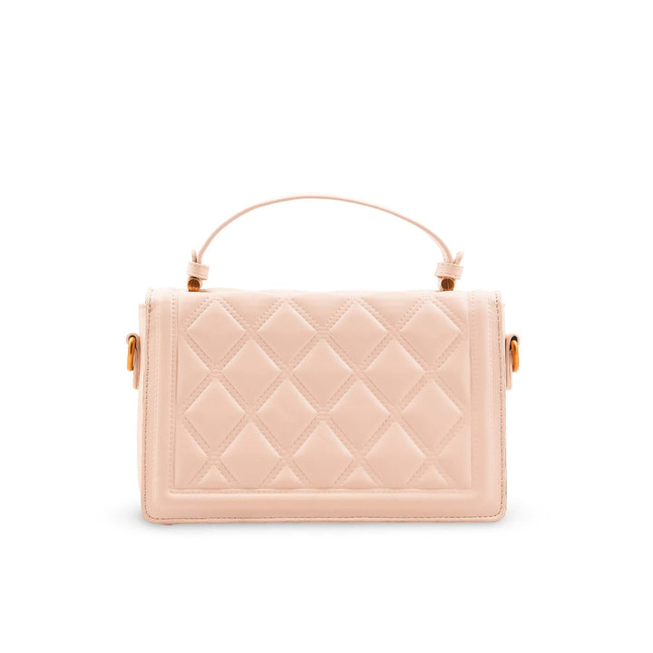 Beige Formal Shoulder Bag For Women P36449