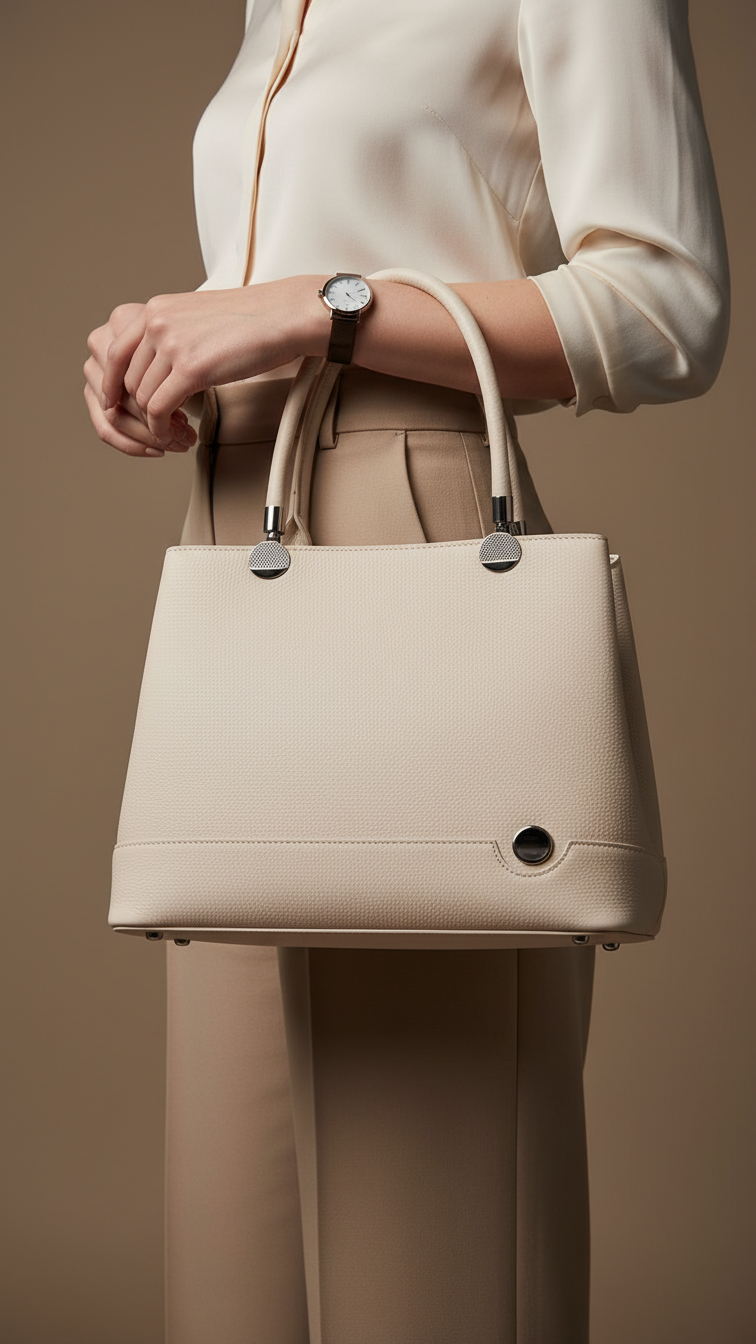 Beige Formal Hand Bag For Women P36450