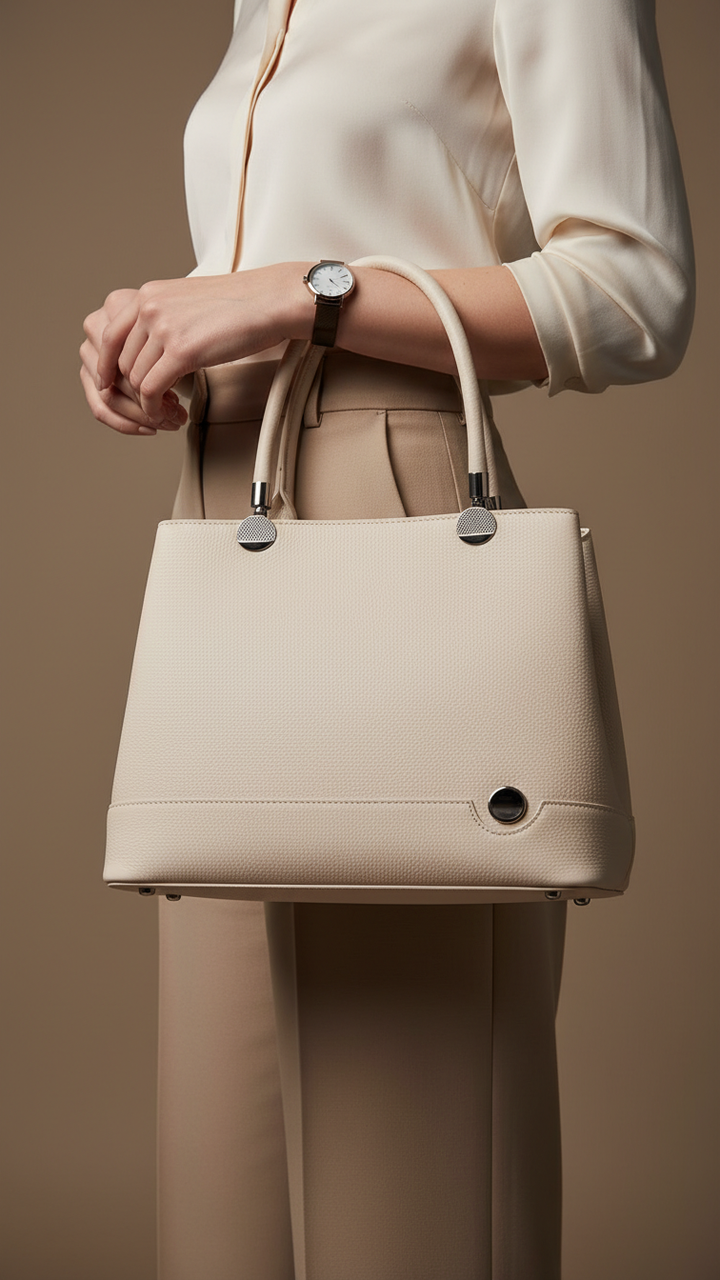 Beige Formal Hand Bag For Women P36450