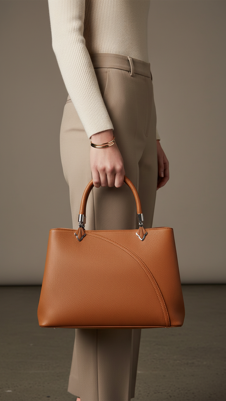 Mustard Formal Hand Bag For Women P36451